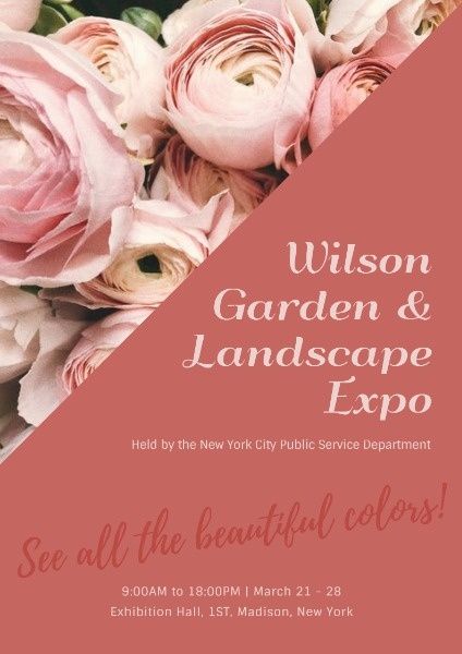 exhibition, spring, plant, Garden Expo Poster Template