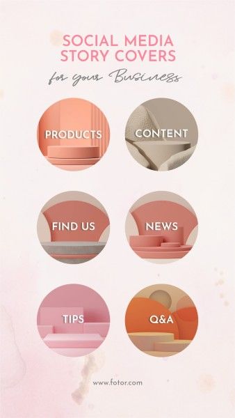 instagram story, modern, photo, Pink Minimal Small Business Instagram Highlight Cover Template