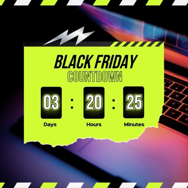 Black Friday E-commerce Online Shopping Branding Countdown Instagram Post