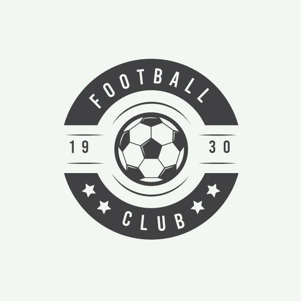 football logo, soccer, team, Black And White Circle Football Club Logo Template