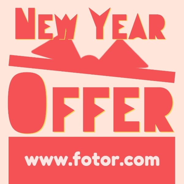 Red New Year Offer Gift Box Instagram Post
