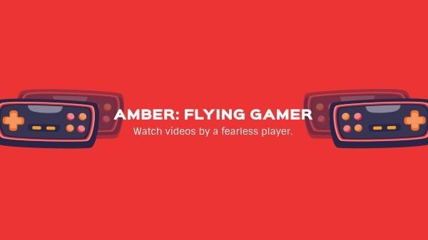 game, header, video game, Red Retro Gaming Channel Banner Youtube Channel Art Template