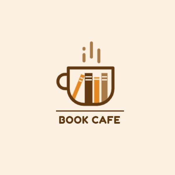 黄色と茶色のコーヒーハウスのロゴ ロゴ