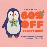 ピンクペンギン服の販売 Instagram投稿
