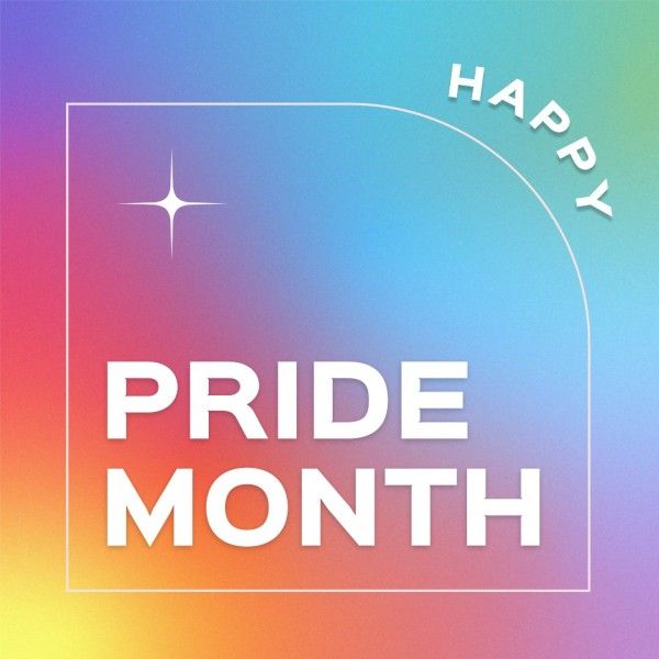 pride month, lgbt, lgbtq, Blue And Red Colorful Elegant Gradients Quote Pride Instagram Post Template