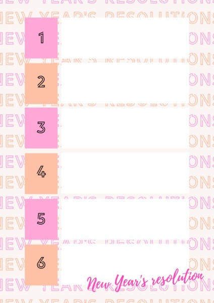 Pink New Year Planner