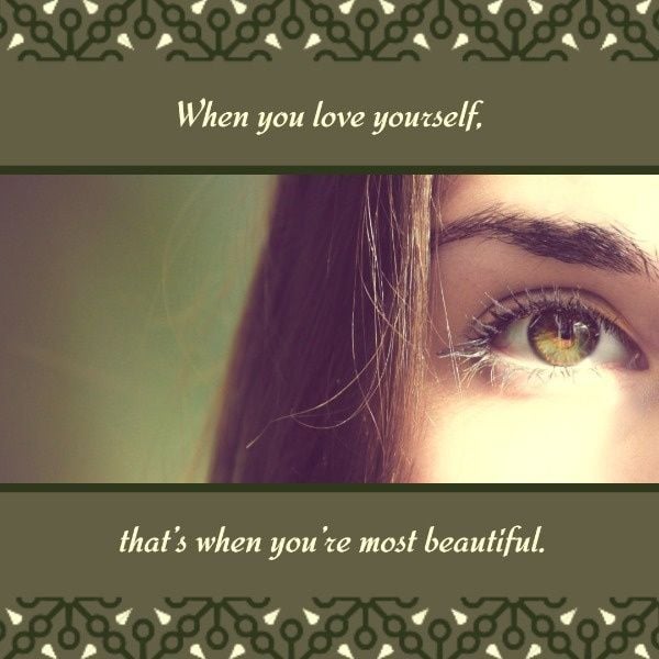 beauty, beautiful, woman,  Be Confident Quote Instagram Post Template