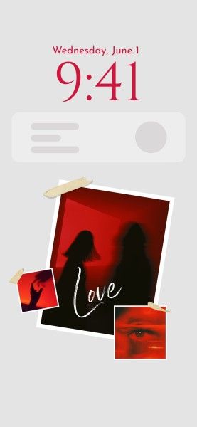 lock screen, photo frame, ios16, Simple Montage Photo Collage Phone Wallpaper Template