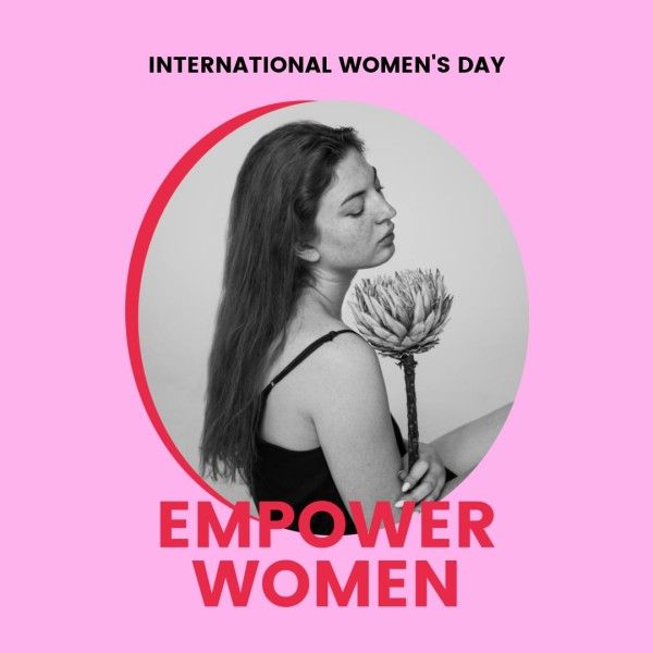 women power, happy womens day, woman, Pink Simple International Womens Day Instagram Post Template