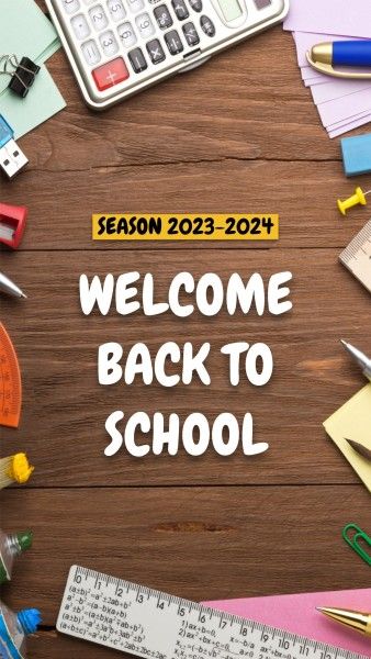 study, education, simple, Brown Modern Welcome Back To School Instagram Story Template