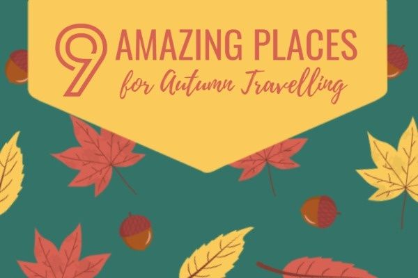 season, journey, trip, Autumn Travelling Blog Title Template