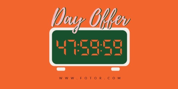 Orange Clock Countdown Limited Time Offer Twitter Post