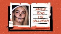 cosmetics, life, lifestyle, Red Halloween Makeup Ideas Youtube Thumbnail Template