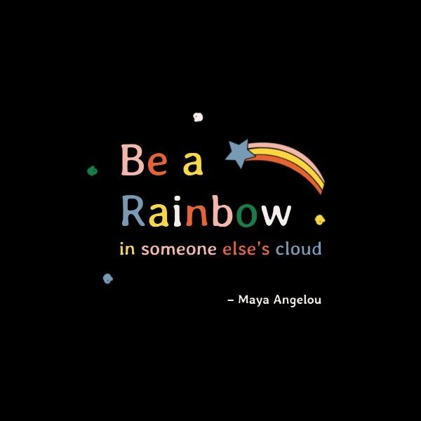 cloud, wallpaper, life, Rainbow Quote Instagram Post Template