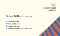 job, work, company, Employment Agency Service Business Card Template