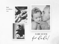Black And White Texture Father's Day Collage Photo Collage 4:3