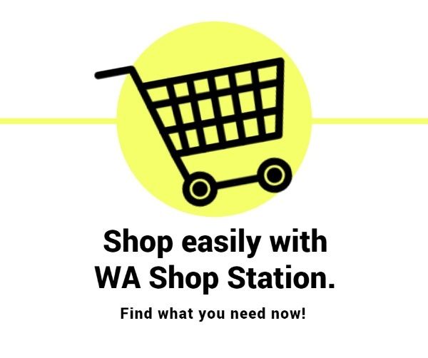 online sale, sale, online, Shop With WA Shop Station  Facebook Post Template