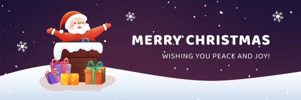 xmas, holiday, celebration, Cartoon Christmas Eve Twitter Cover Template