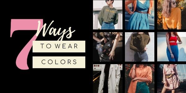 dress, clothes, style, Colorful Wearing Fashion Twitter Post Template