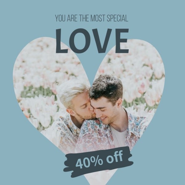 Blue Sweert Couple Valentine's Day Ins Ad Instagram Ad