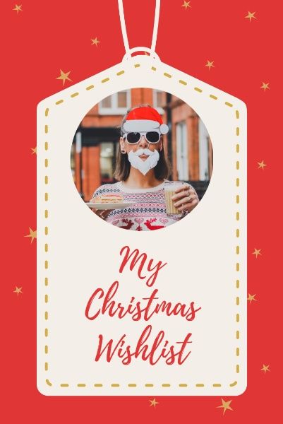 xmas, festival, holiday, Christmas wishlist Pinterest Post Template