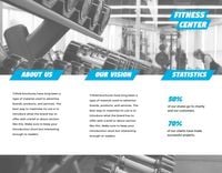 marketing, business, company, Blue Fitness Center  Brochure Template