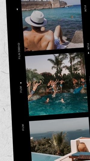 designwithfotor, my2021, summer, Film Beach My Life Photo Collage Instagram Story Template