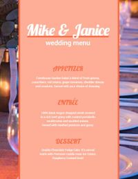 無料でカスタマイズできる結婚式メニューのテンプレート Fotorデザインツール