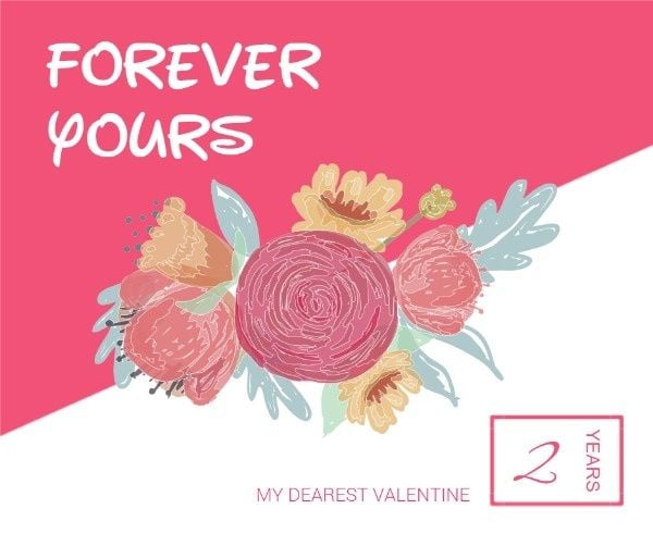 couple, love, lovers, Romantic Valentine's Day Flower Facebook Post Template