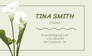 life, lifestyle, beauty, Simple Green Plant Business Card Template