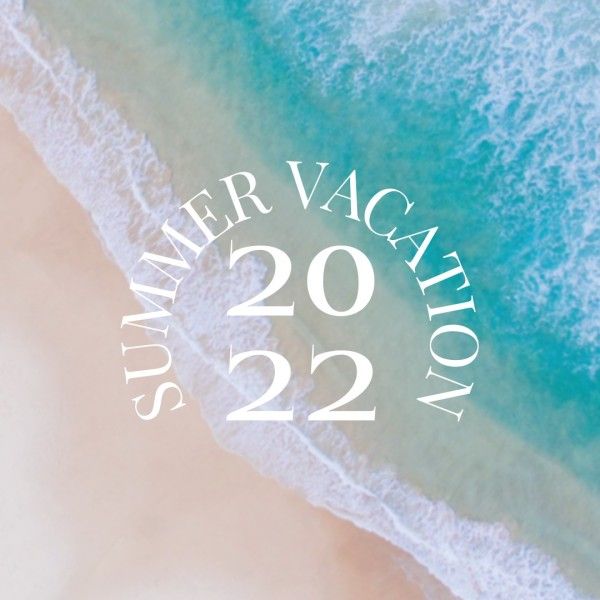 holiday, trip, seaside, Blue Summer Vacation Instagram Post Template