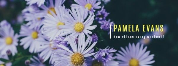beautiful, sun, daisy, Cool Purple Flower Banner Facebook Cover Template