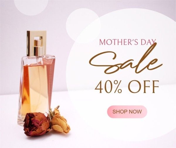 mother's day sale, sale, sales, Cosmetics mother's day promotion Facebook Post Template