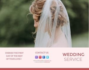Pink Wedding Service  Brochure