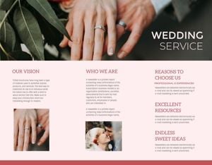 Pink Wedding Service  Brochure