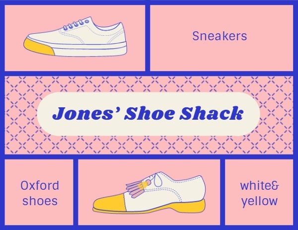 Pink Shoe Lable Label