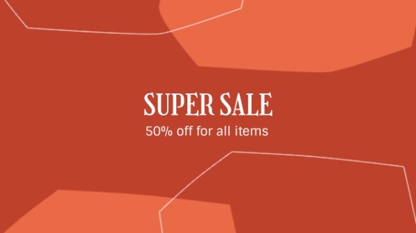 Red Super Sale Youtube Channel Art