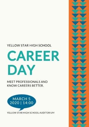 event, school, work, University Career Day Poster Template