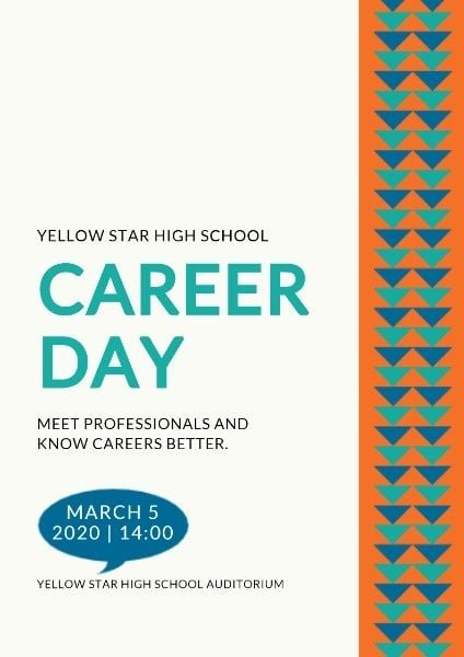 event, school, work, University Career Day Poster Template