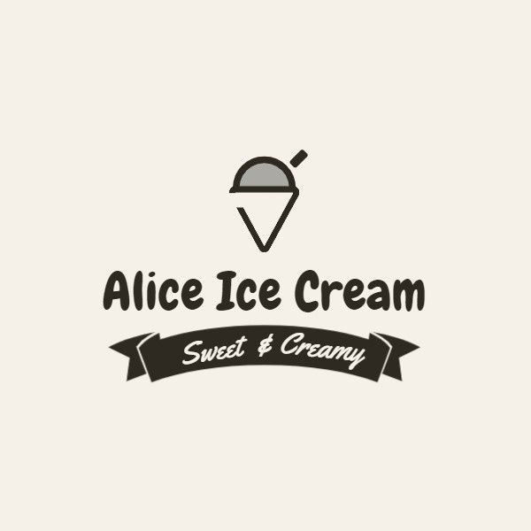 冰淇淋店 Logo