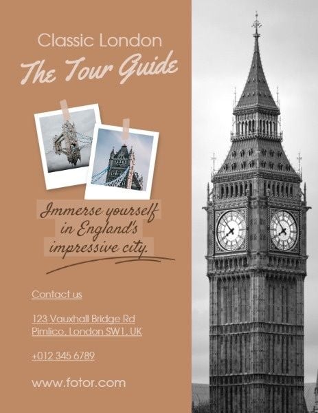 travel, tourist, journey, London Tour Guide Program Template