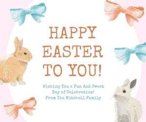 festival, greeting, celebration, Happy Easter To You Facebook Post Template