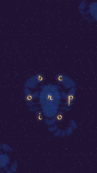 The twelve constellation Scorpio Mobile Wallpaper