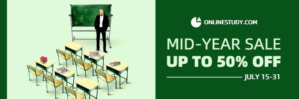 Green Mid-Year Sale E-mail Header Email Header