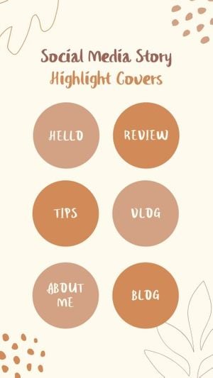 instagram story, marketing, handwriting, Cream And Beige Daily Social Media Instagram Highlight Cover Template
