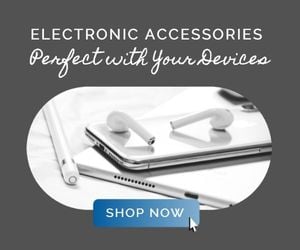 Grey Electronic Accessories Banner Ads Large Rectangle