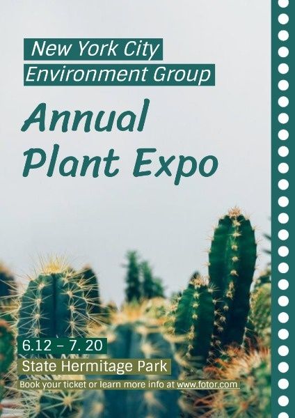 plants, green, nature, Cactus Plant Expo Poster Template