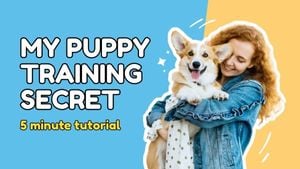 Blue Yellow Puppy Training Youtube Thumbnail
