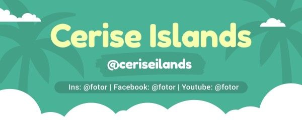 social media, modern, designer, Green And White Cerise Islands Game  Twitch Banner Template