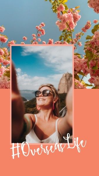 instagram stories, ins story, influencer, Pink Overseas Life Instagram Story Template